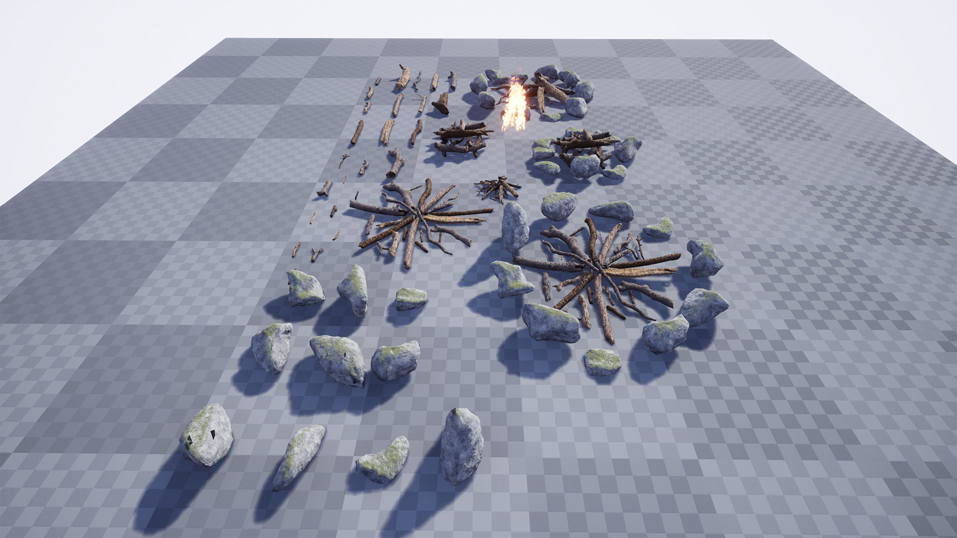 Ultimate Campfires Package 42 Assets Low-poly 3D model_4