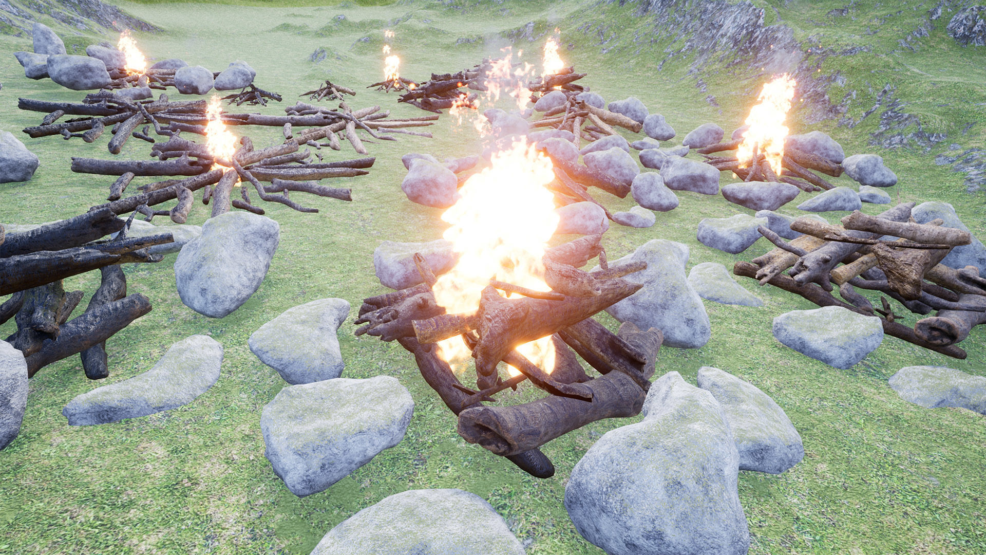 Ultimate Campfires Package 42 Assets Low-poly 3D model_8
