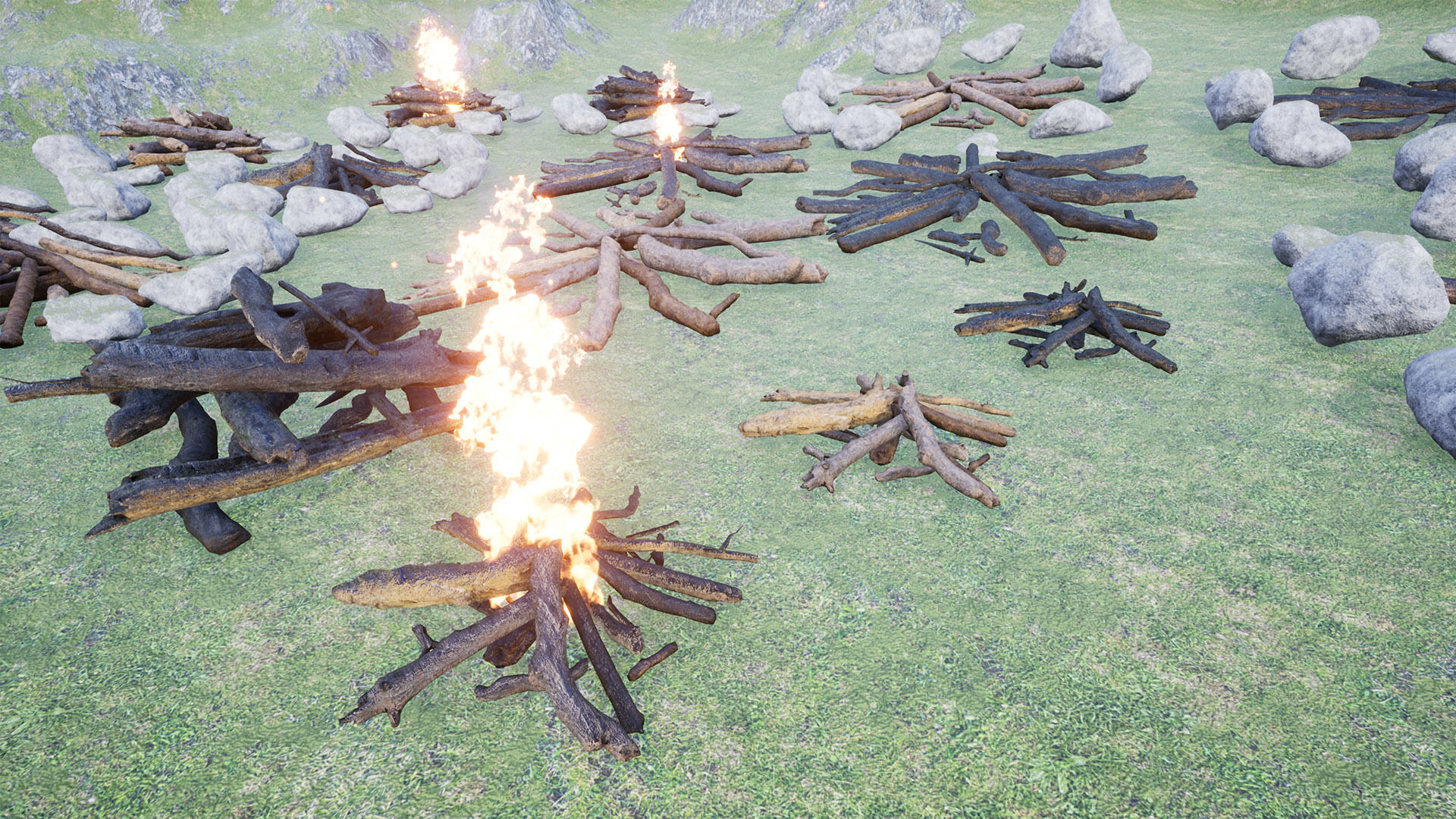 Ultimate Campfires Package 42 Assets Low-poly 3D model_10