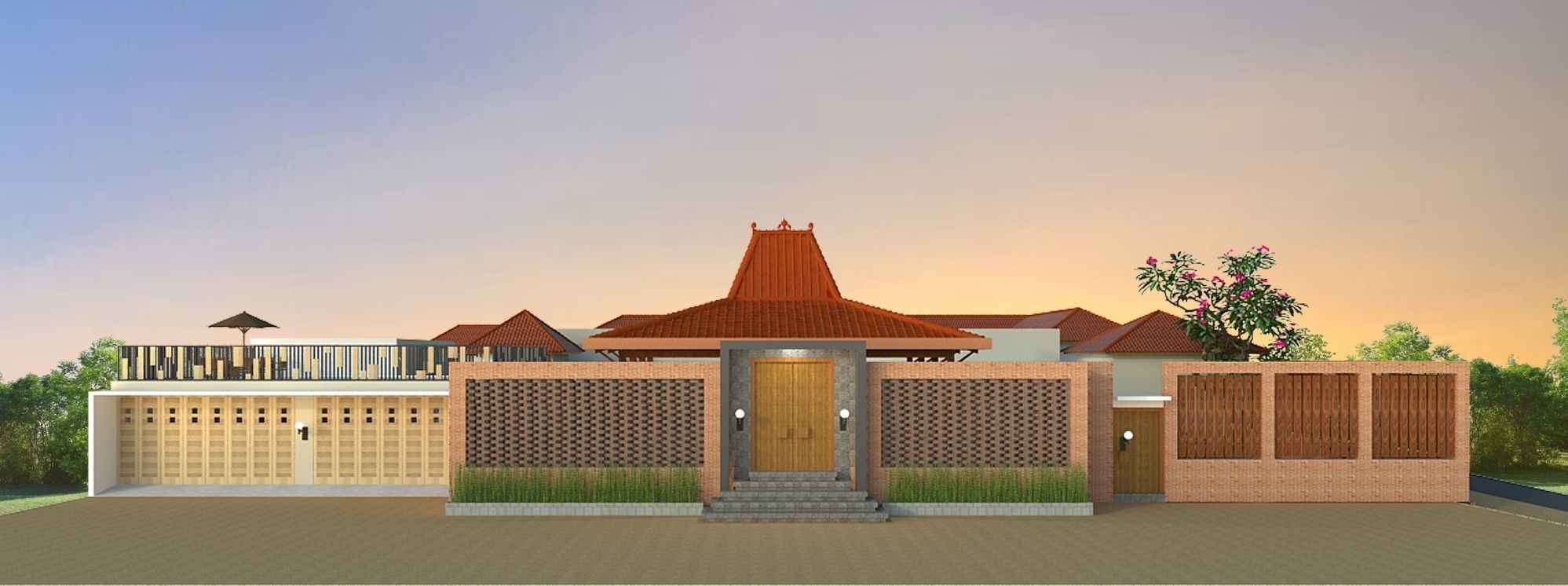 TRADITIONAL HOUSE OF JAVA WITH INTERIOR 3D model_9