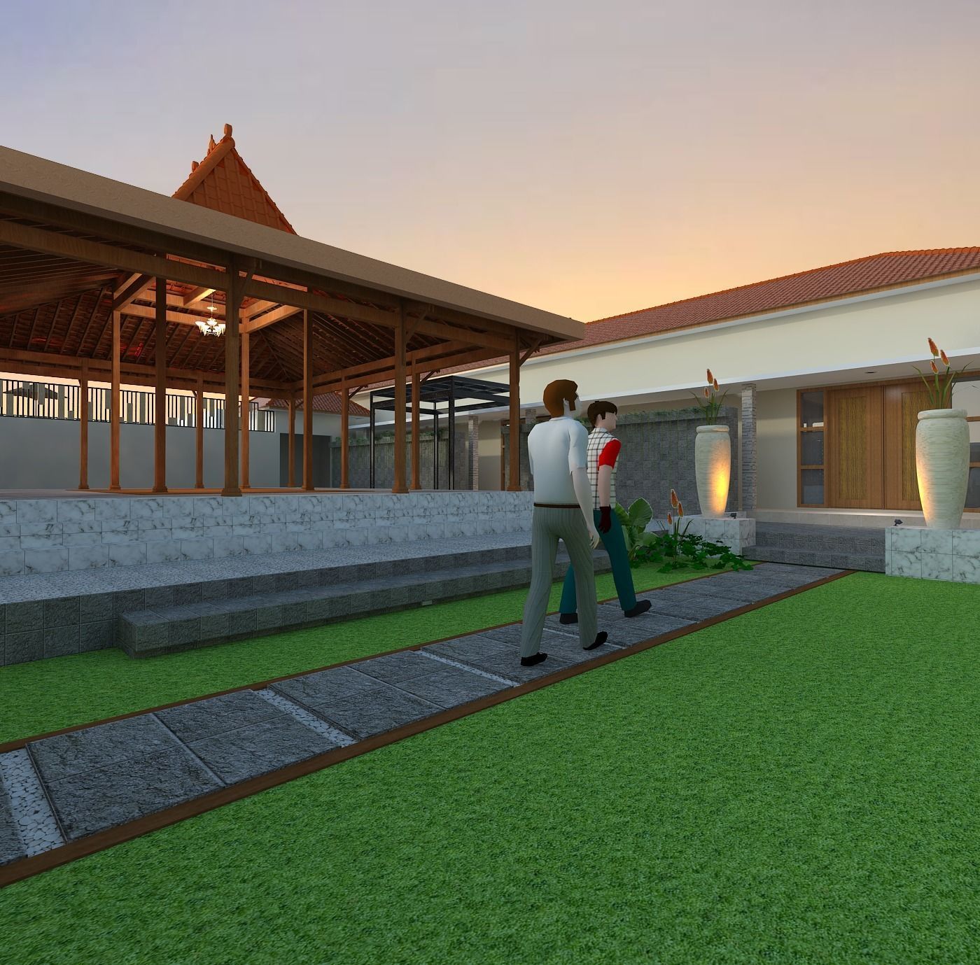 TRADITIONAL HOUSE OF JAVA WITH INTERIOR 3D model_15