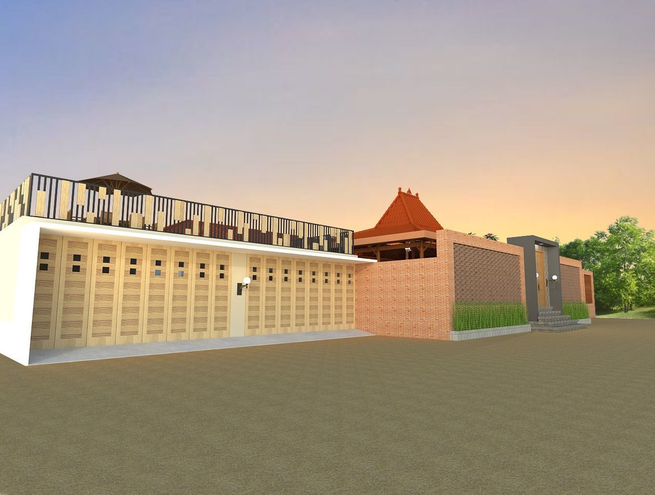 TRADITIONAL HOUSE OF JAVA WITH INTERIOR 3D model_10