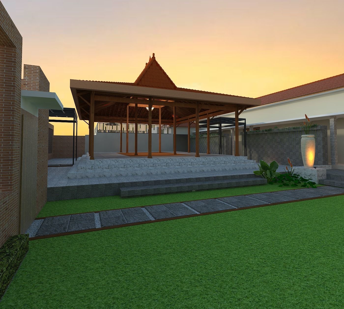 TRADITIONAL HOUSE OF JAVA WITH INTERIOR 3D model_19