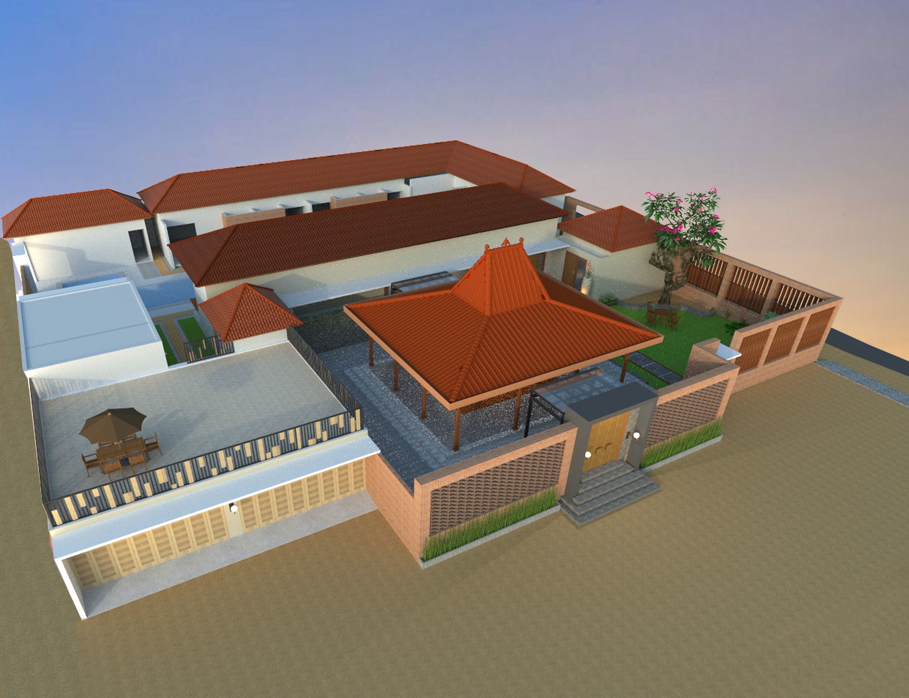 TRADITIONAL HOUSE OF JAVA WITH INTERIOR 3D model_17