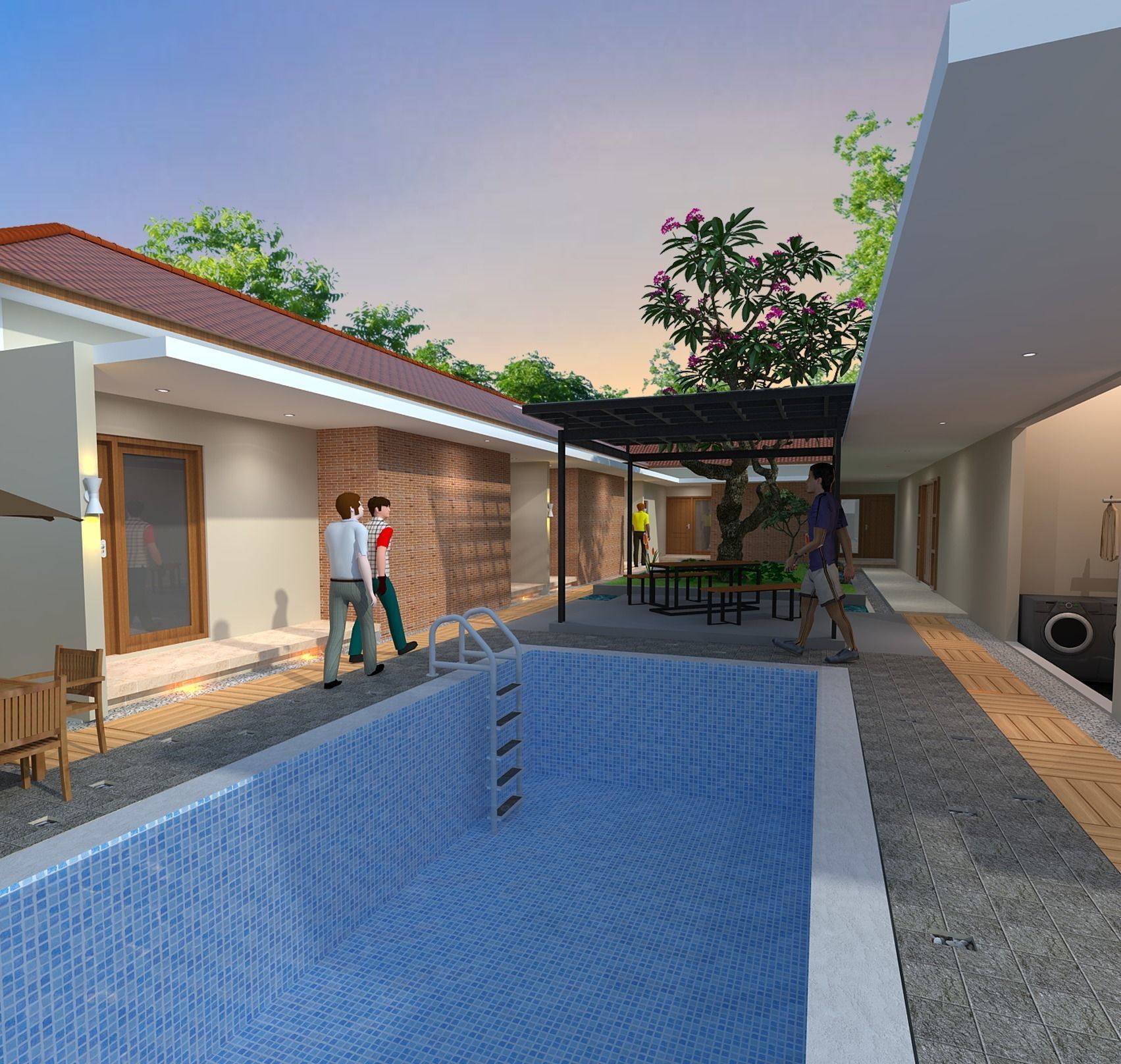 TRADITIONAL HOUSE OF JAVA WITH INTERIOR 3D model_16