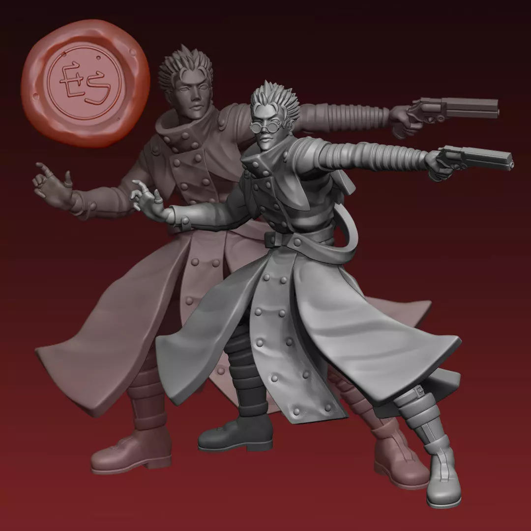 Vash the Stampede 32mm Miniature Free 3D print model