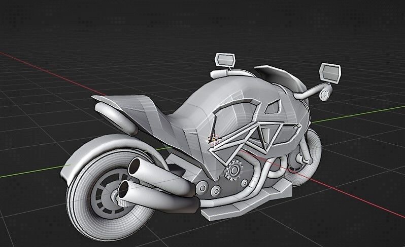 modern sport bike 2023 Low-poly 3D model_6