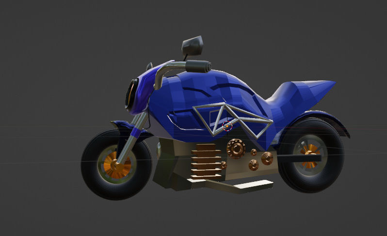 modern sport bike 2023 Low-poly 3D model_4