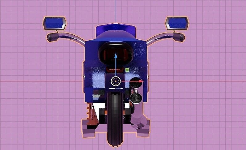 modern sport bike 2023 Low-poly 3D model_1
