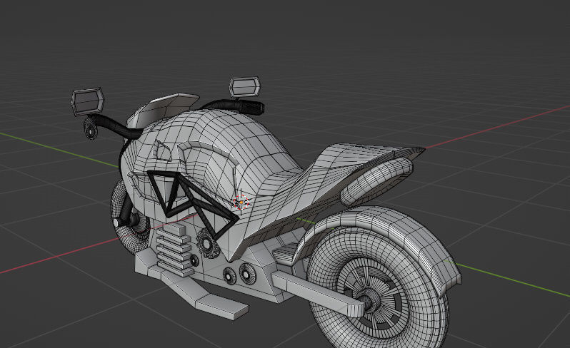 modern sport bike 2023 Low-poly 3D model_10