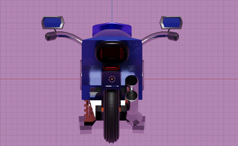 modern sport bike 2023 Low-poly 3D model_2