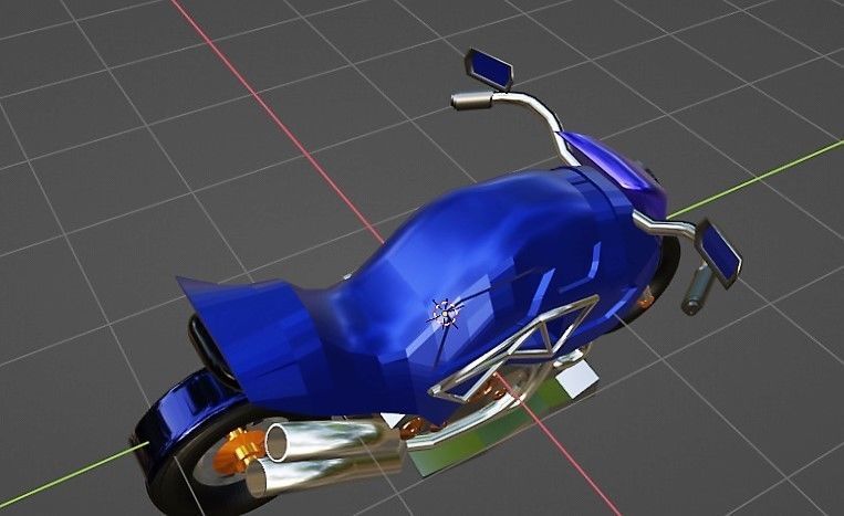 modern sport bike 2023 Low-poly 3D model_5