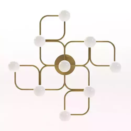 Italian Leola Flush Mount Chandelier