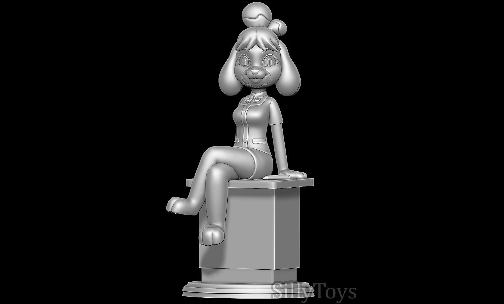 isabelle Animal Crossing 3D model 3D printable CGTrader