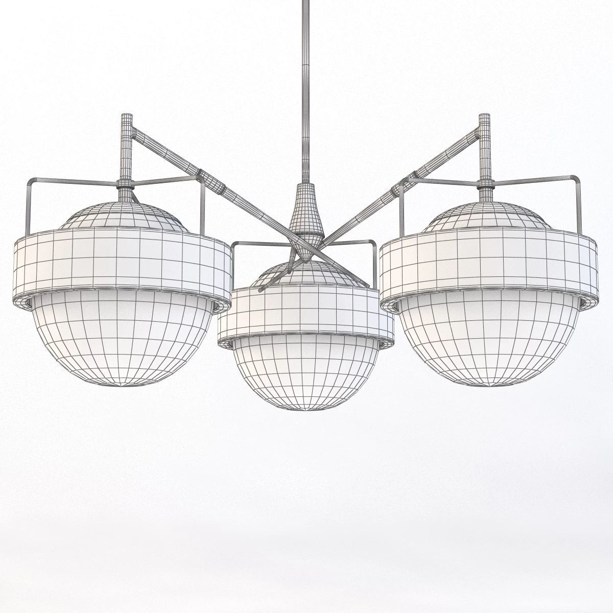 Italian Saturn Chandelier 3D model_6