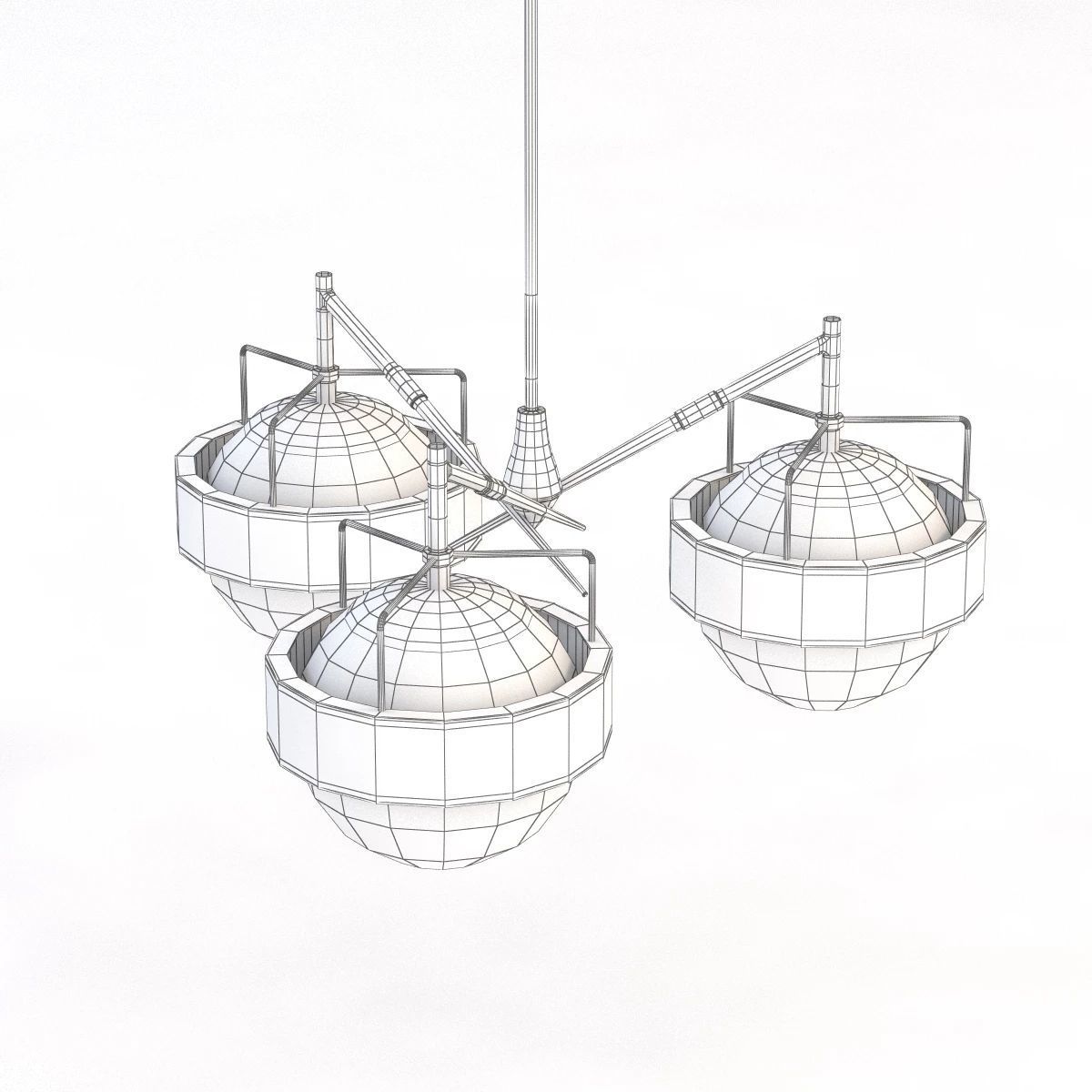 Italian Saturn Chandelier 3D model_9