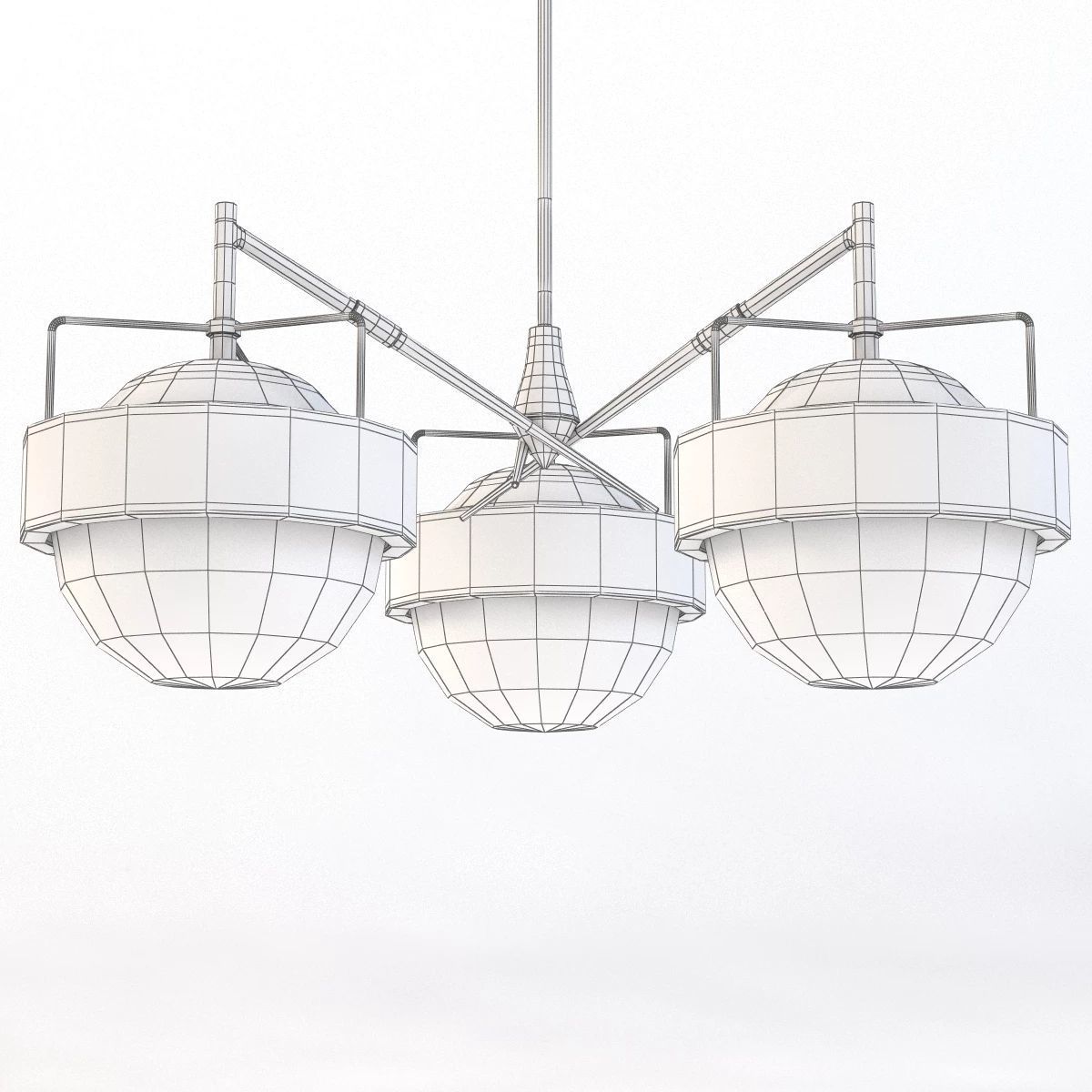 Italian Saturn Chandelier 3D model_2
