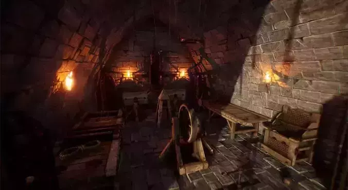 Torture Device  15 Dungeon Props Low-poly 3D model