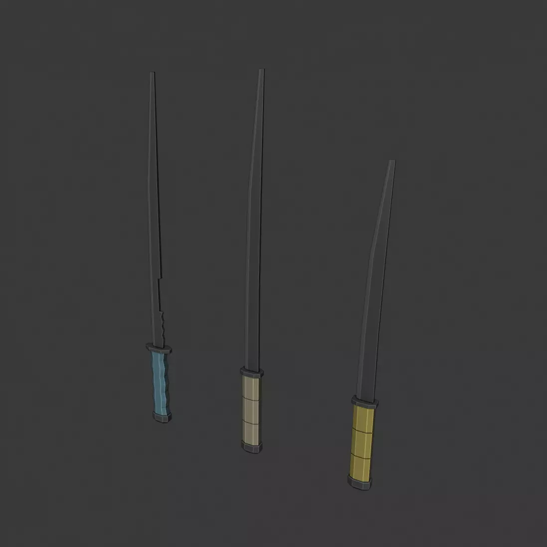 Low-Poly Sword Pack B Low-poly 3D model_0