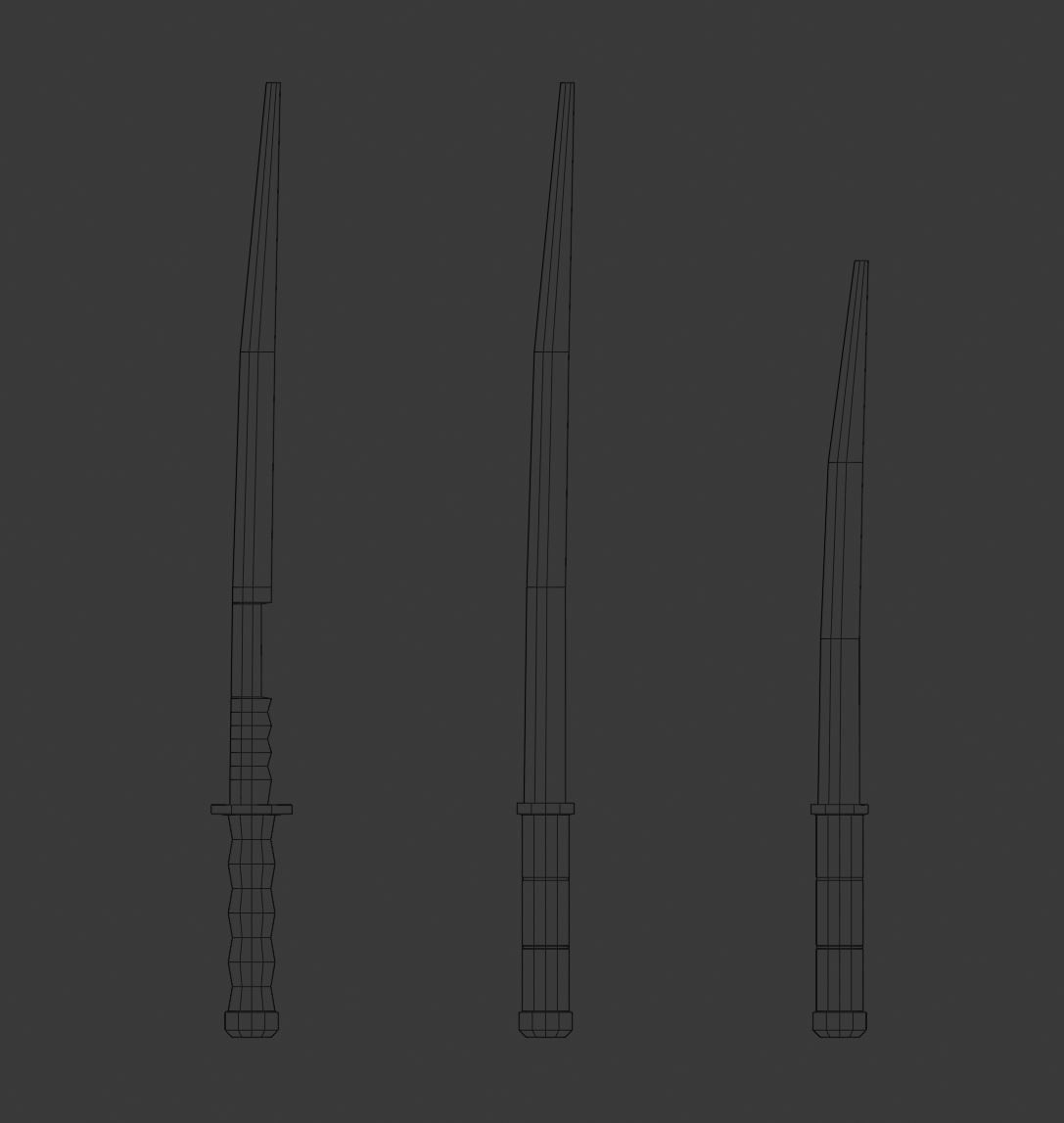 Low-Poly Sword Pack B Low-poly 3D model_1