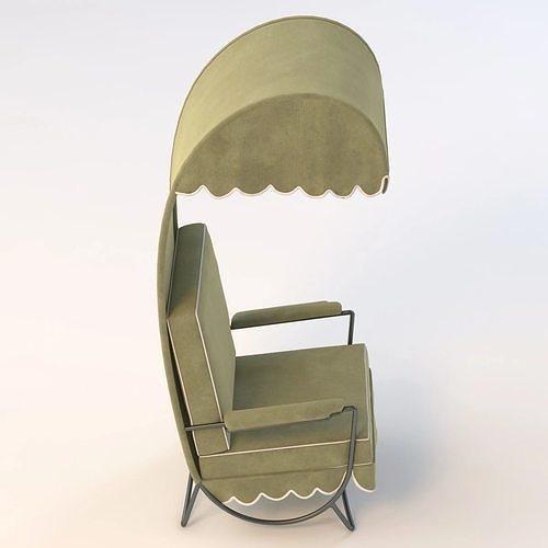 Jean Royere Canopy Lounge Chair 3D model