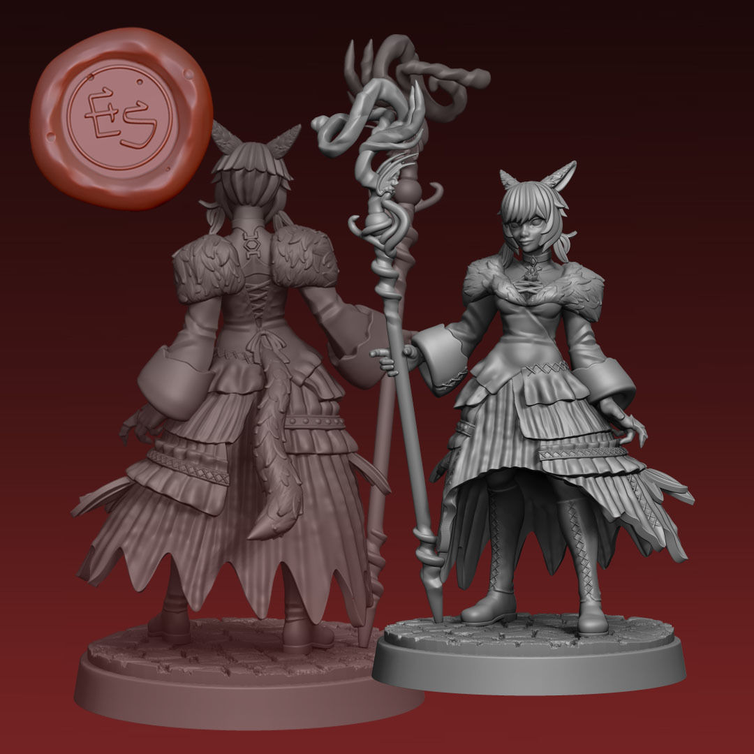 Yshtola Rhul - Final Fantasy XIV - 32mm Miniature 3D print model_1