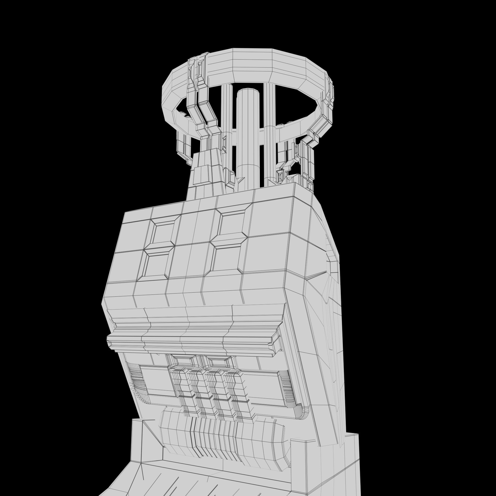 Robotic arm - sci fi arm Low-poly 3D model 3D model_8