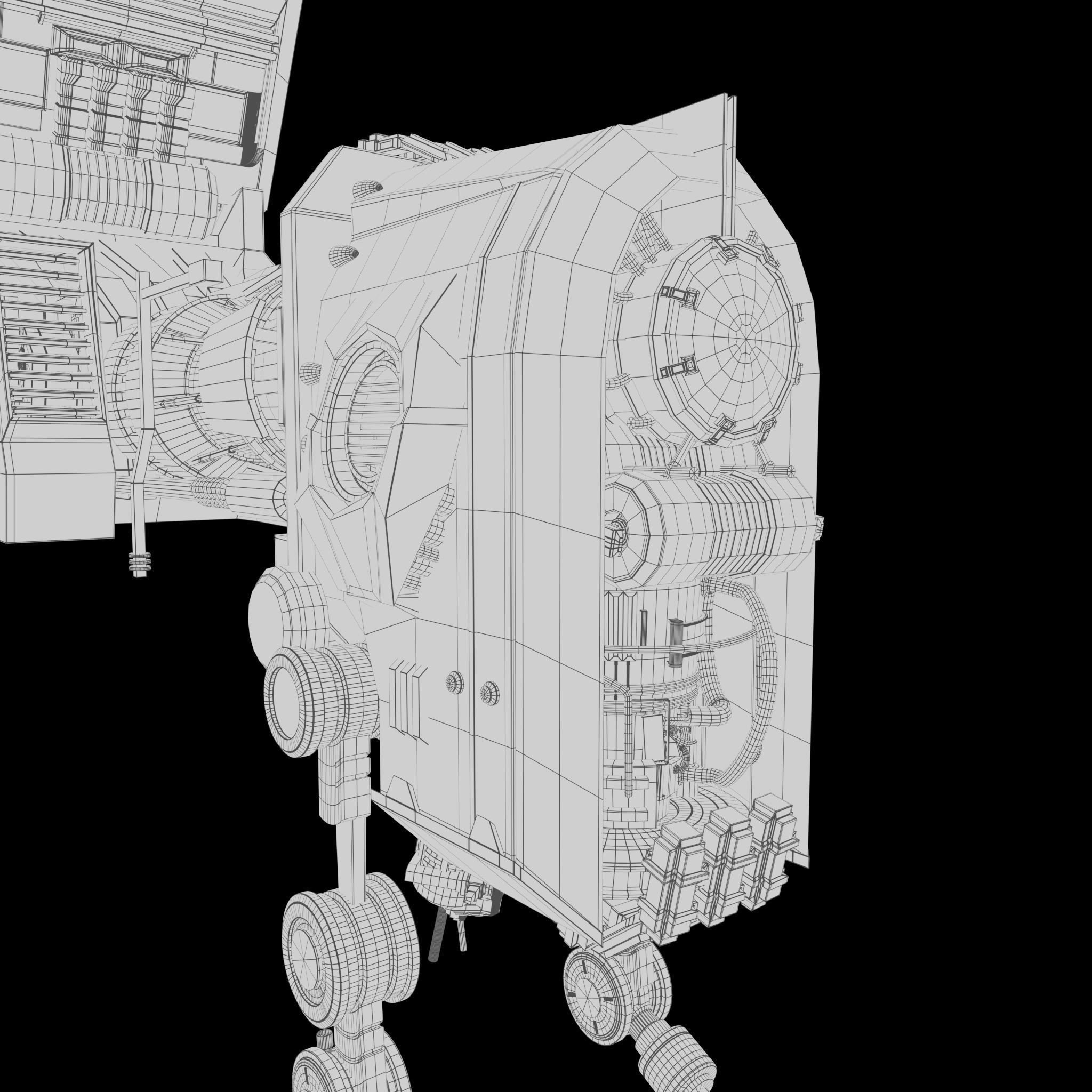 Robotic arm - sci fi arm Low-poly 3D model 3D model_6