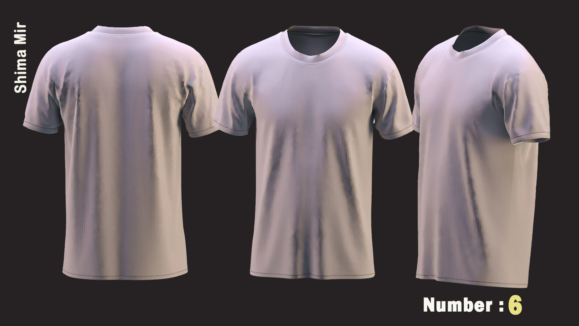 10 Men T-shirt  - ZPRJ - FBX - OBJ - MTL-  MAX-  TEXYURES 3D model_6