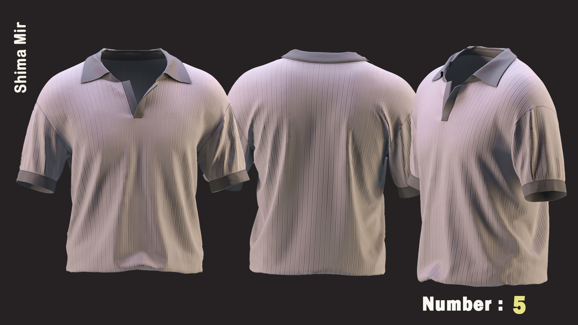 10 Men T-shirt  - ZPRJ - FBX - OBJ - MTL-  MAX-  TEXYURES 3D model_5