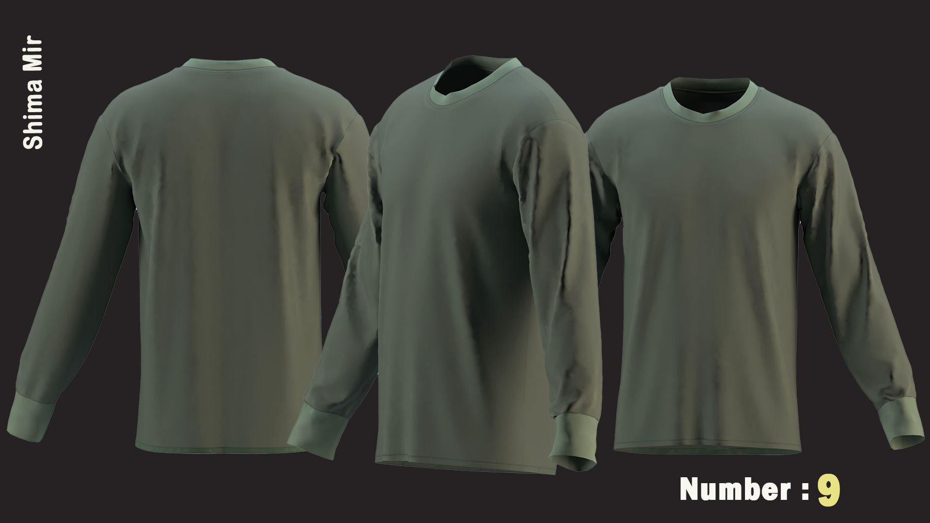 10 Men T-shirt  - ZPRJ - FBX - OBJ - MTL-  MAX-  TEXYURES 3D model_9
