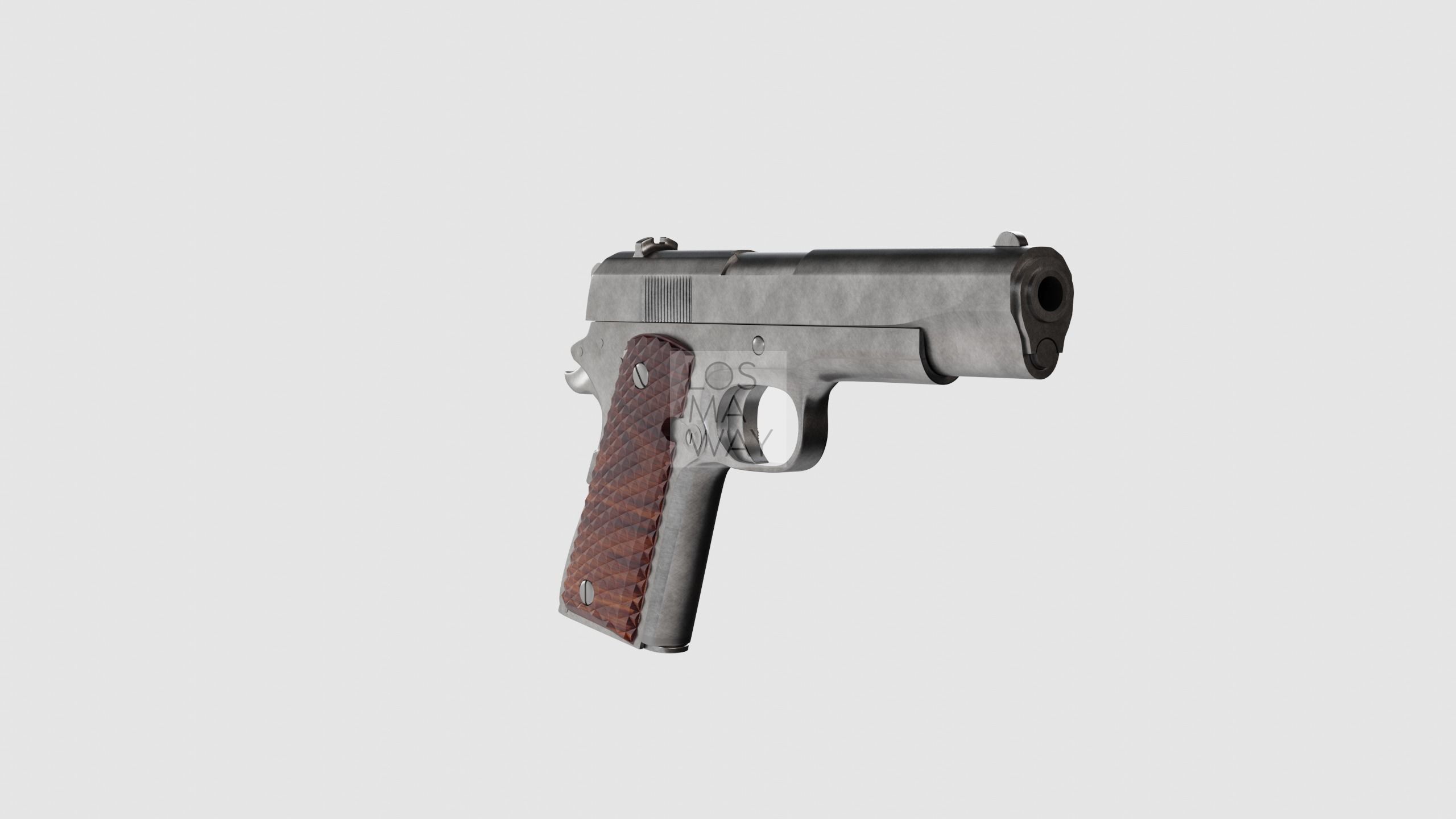 M1911 PISTOL FIREARM 3D model_3