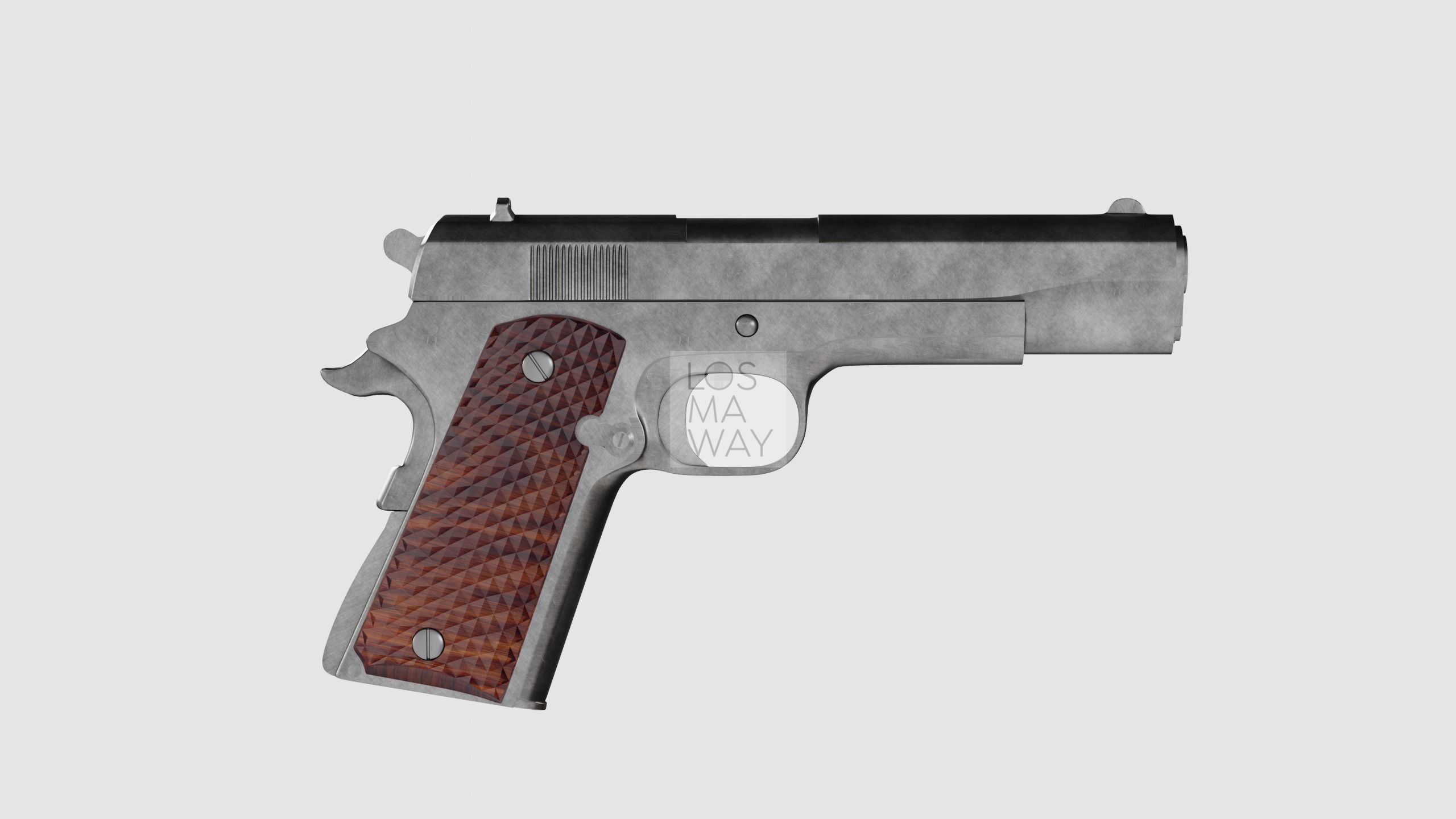 M1911 PISTOL FIREARM 3D model_10
