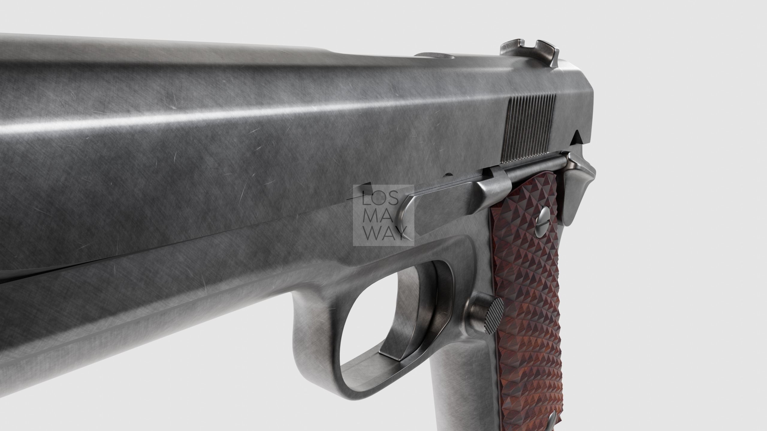 M1911 PISTOL FIREARM 3D model_9