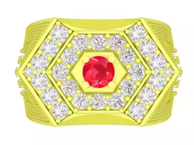 korean diamond men ring 4111