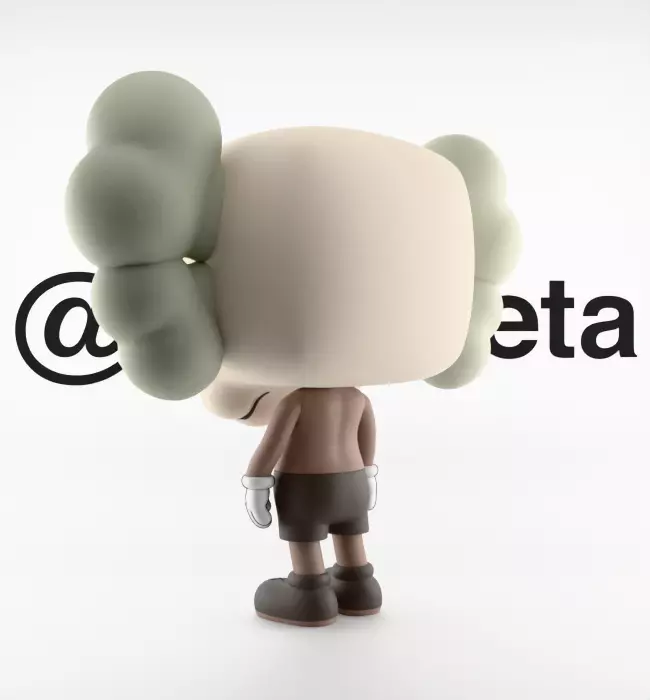 Kaws Companion Funko Pop Textured Low-poly 3D model_15