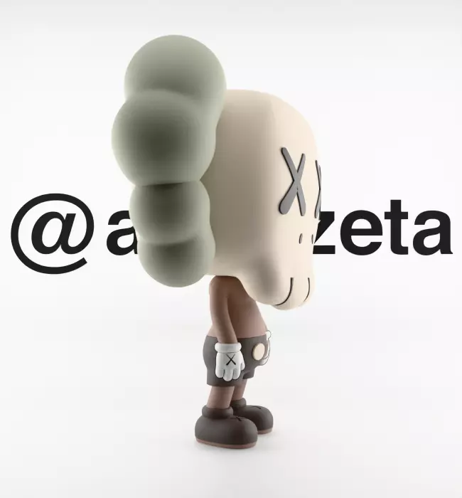 Kaws Companion Funko Pop Textured Low-poly 3D model_30