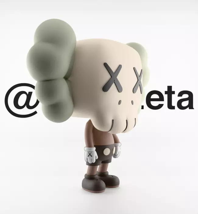 Kaws Companion Funko Pop Textured Low-poly 3D model_32