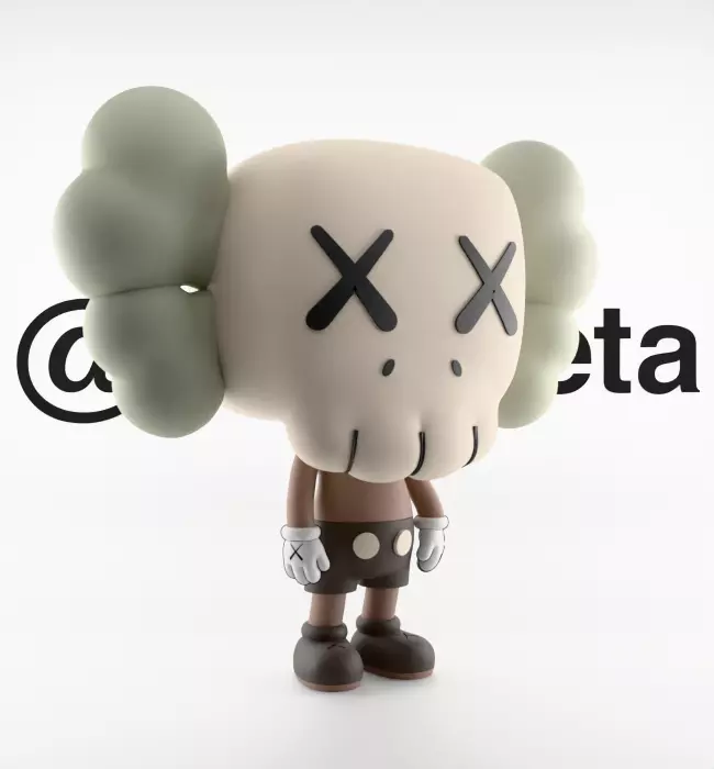 Kaws Companion Funko Pop Textured Low-poly 3D model_34