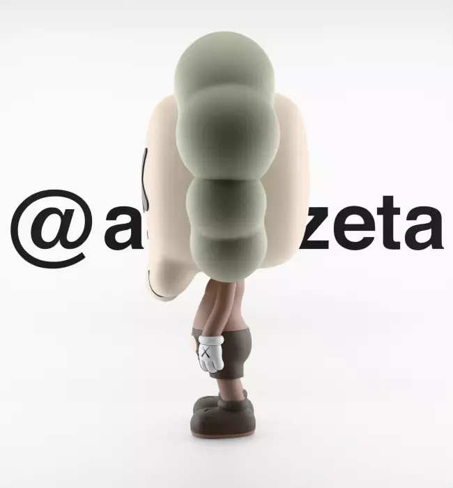 Kaws Companion Funko Pop Textured Low-poly 3D model_10