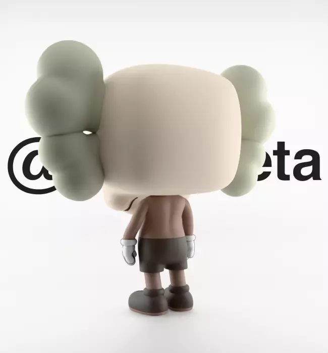 Kaws Companion Funko Pop Textured Low-poly 3D model_16