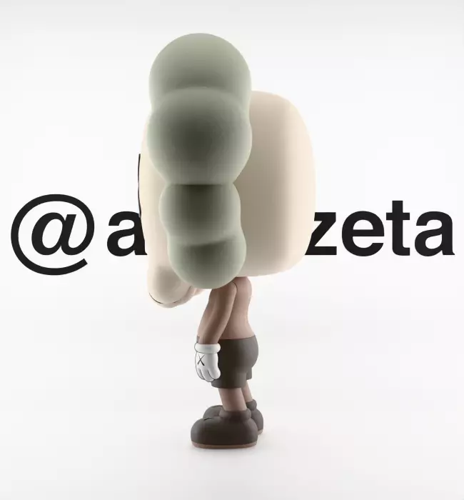 Kaws Companion Funko Pop Textured Low-poly 3D model_11