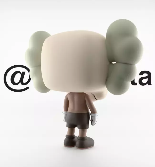 Kaws Companion Funko Pop Textured Low-poly 3D model_22