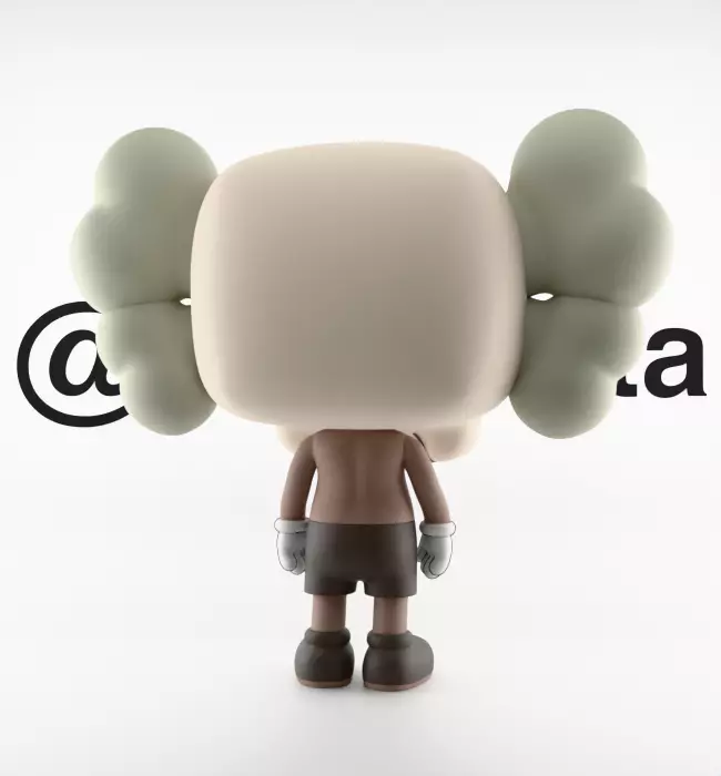 Kaws Companion Funko Pop Textured Low-poly 3D model_20