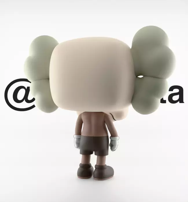Kaws Companion Funko Pop Textured Low-poly 3D model_21