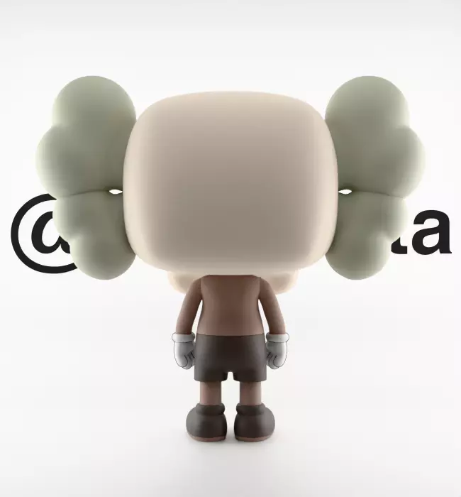 Kaws Companion Funko Pop Textured Low-poly 3D model_19