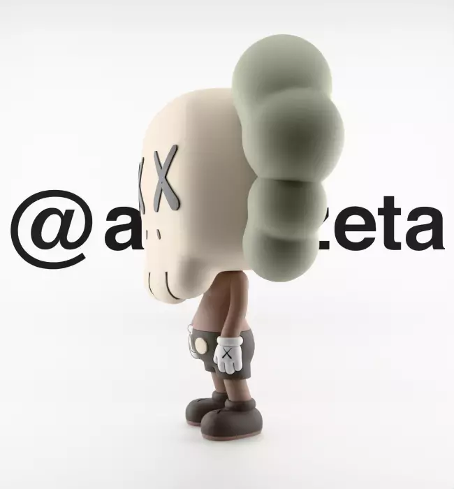 Kaws Companion Funko Pop Textured Low-poly 3D model_8