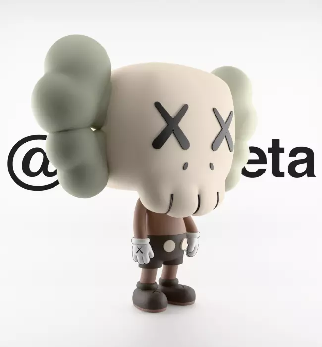 Kaws Companion Funko Pop Textured Low-poly 3D model_33
