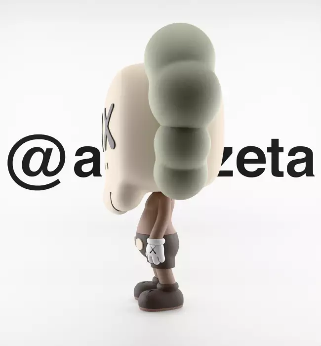 Kaws Companion Funko Pop Textured Low-poly 3D model_9