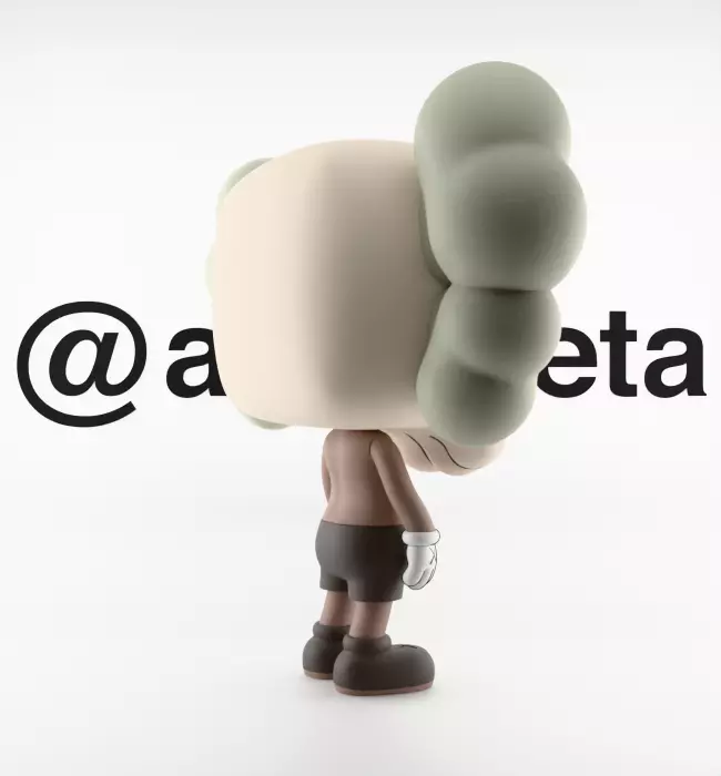 Kaws Companion Funko Pop Textured Low-poly 3D model_25